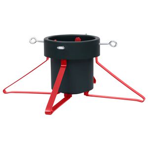 vidaXL Joulukuusen jalka vihreä ja punainen 46x46x19 cm