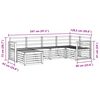 vidaXL Sohvasarjat 6 pcs Luonnollinen Tihe&auml; akasiapuu