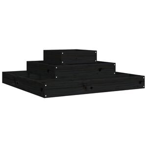 vidaXL Kukkalaatikko musta 80x80x27 cm t&auml;ysi m&auml;nty