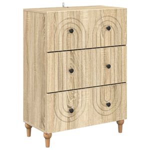 vidaXL Laatikkokaappi Sonoma-tammi 66 x 34,5 x 90 cm Tekninen puu