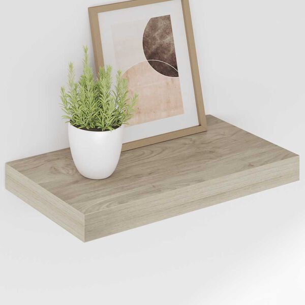 vidaXL Kelluvat sein&auml;hyllyt 2 kpl tammi 40x23x3,8 cm MDF