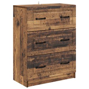vidaXL Laatikkokaappi Vanha puu 66 x 34,5 x 87 cm Tekninen puu
