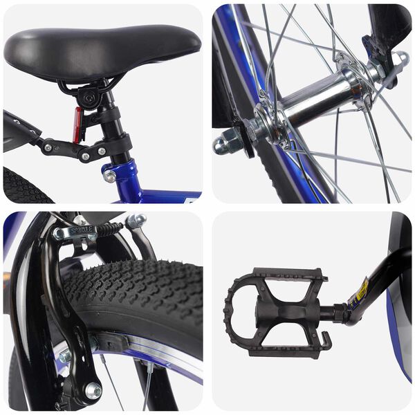 vidaXL Lastenpy&ouml;r&auml; 18 Tuumaa 5-7-vuotiaille Tumma Sininen