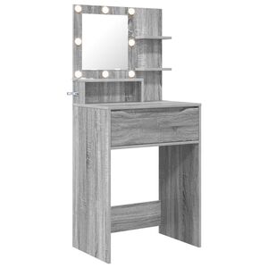 vidaXL Makuuhuoneen meikkip&ouml;yd&auml;t Harmaa Sonoma 80 x 39,6 x 135 cm