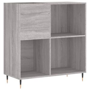vidaXL LP-levyjen s&auml;ilytyskaappi harmaa Sonoma 84,5x38x89 cm puu