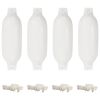 vidaXL Veneen lepuuttaja 4 kpl valkoinen &Oslash; 11x40 cm PVC