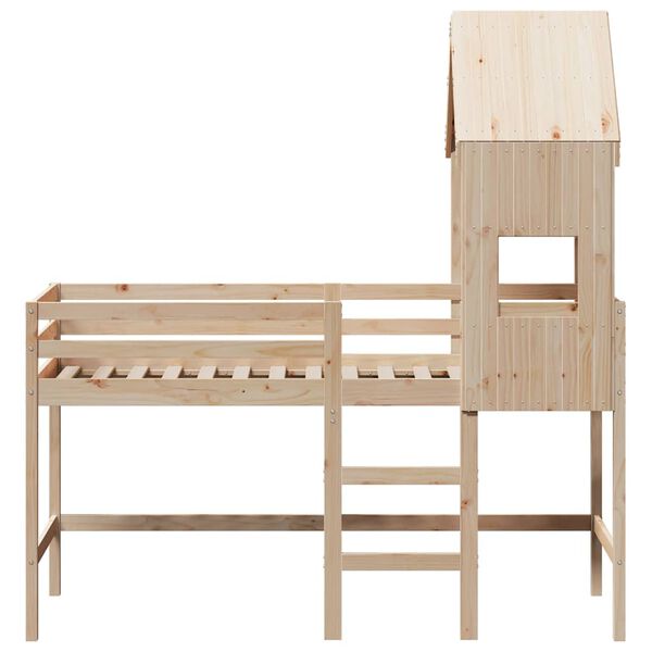 vidaXL Parvis&auml;nky tikkailla ja katoksella 90x190 cm t&auml;ysi m&auml;nty