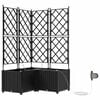 vidaXL Puutarha ruukku 3 kpl Musta 80 x 80 x 142 cm PP