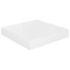 vidaXL Kelluvat sein&auml;hyllyt 4 kpl korkeakiilto valk 23x23,5x3,8 cm MDF
