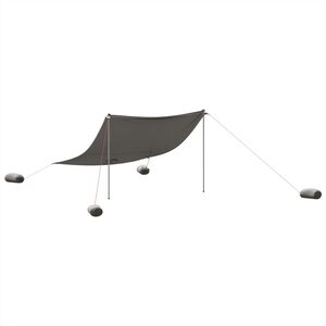 vidaXL Rantakatos hiekka-ankkureilla harmaa 304x300 cm