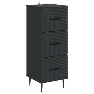 vidaXL Laatikkokaappi Musta 33 x 34,5 x 89,5 cm Tekninen puu