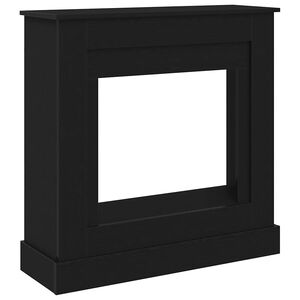 vidaXL Takkahuone Musta Tammi 90x30x90 cm Teknillinen puu