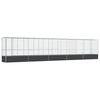 vidaXL Aviaario jatkeella hopea 1042,5x107x212 cm ter&auml;s