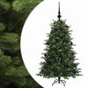 vidaXL Tekokuusi joulupalloilla 120 cm 150 LEDi&auml; L&auml;mpim&auml;n Valkoinen