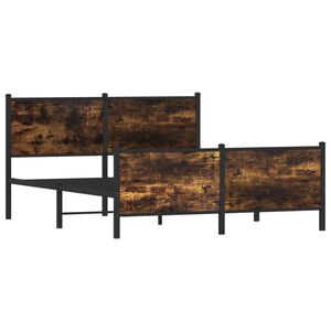 vidaXL Metallinen s&auml;ngynrunko ilman patjaa savutammi 140x200 cm