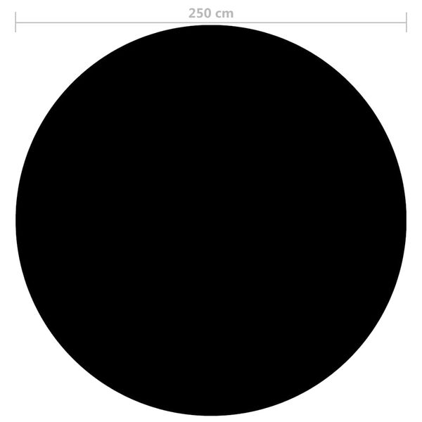vidaXL Uima-altaan suoja musta 250 cm PE