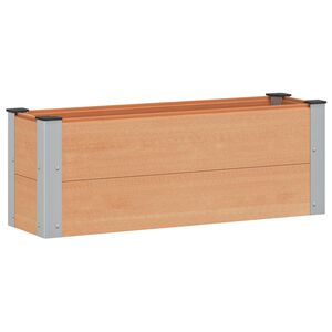 vidaXL Puutarhan Korotettu Kukkalaatikko Ruskea 100 x 30 x 36 cm