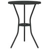 vidaXL Puutarhan Bistro Set 3 pcs Musta Alumiini