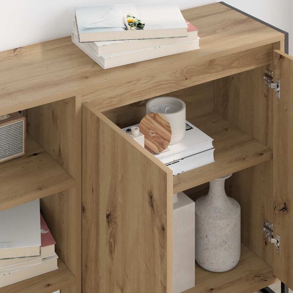 vidaXL Sivukaappi Taidekoivu 96.5 x 30 x 75 cm Tekninen puu