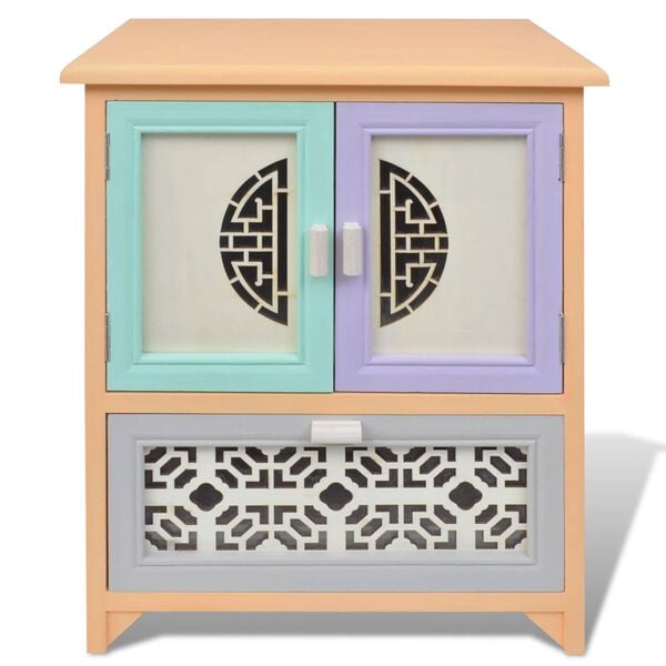 vidaXL Sivukaappi Moniv&auml;rinen 46 x 34 x 55.5 cm Keisaripuu