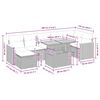 vidaXL 8-osainen Puutarhasohvasarja tyynyill&auml; harmaa polyrottinki