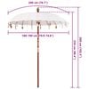 vidaXL Balineesi Aurinkovarjo Kerma 185 x 185 x 260 cm