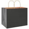 vidaXL Paperikassit 250 kpl kahvoilla musta 32x22x24 cm