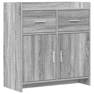vidaXL Sivup&ouml;yt&auml; Harmaa Sonoma 75 x 36 x 80 cm Tekninen puu