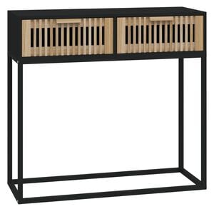 vidaXL Konsolip&ouml;yt&auml; musta 80x30x75 cm tekninen puu ja rauta