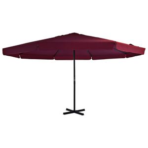 vidaXL Aurinkovarjo alumiinitanko 500 cm viininpunainen