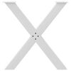 vidaXL Ruokap&ouml;yd&auml;n jalat X-muotoiset 2 kpl valkoinen 70x(72-73) cm ter&auml;s