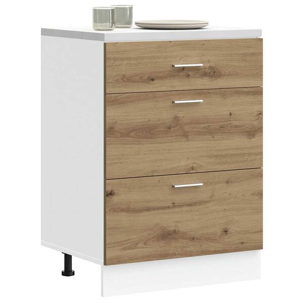 vidaXL Keittiön pohjakaappi "Lyon" käsityöläinen tammi