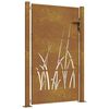 vidaXL Puutarhaportti 100x150 cm Corten-ter&auml;s Ruohokuvio