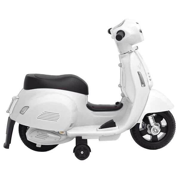 vidaXL S&auml;hk&ouml;toiminen lelumoottoripy&ouml;r&auml; Vespa GTS300 valkoinen