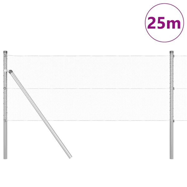 vidaXL Aitalatu Hopea 25 x 0,6 m (13 mm verkkopinta) Ter&auml;s