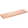 vidaXL Sein&auml;hylly vaaleanruskea 100x30x(2-4) cm k&auml;sitelty t&auml;ystammi