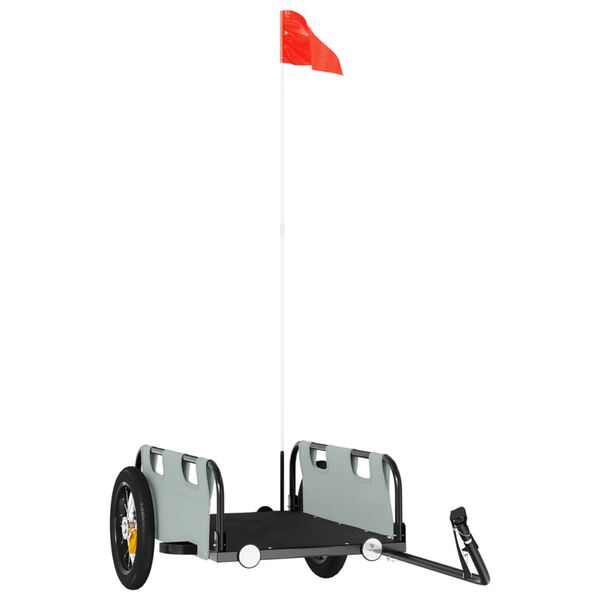 vidaXL Per&auml;k&auml;rry polkupy&ouml;r&auml;&auml;n harmaa Oxford kangas ja rauta