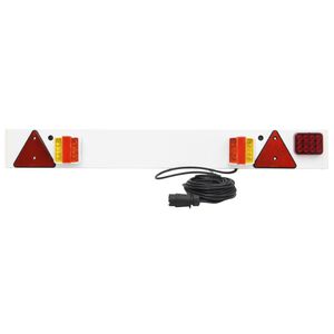 vidaXL Per&auml;vaunuvalo punainen 115x6x14 cm 12V LED polttimo