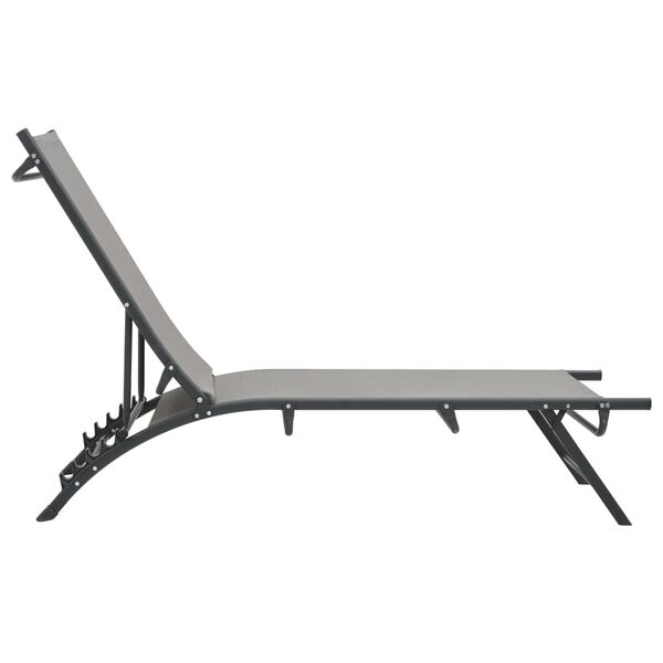 vidaXL Aurinkotuolit 2 kpl textilene ja ter&auml;s