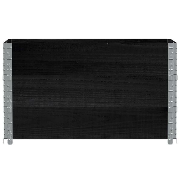 vidaXL Kuormalavan reunukset 3 kpl musta 100x50 cm t&auml;ysi m&auml;nty