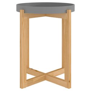 vidaXL Sohvap&ouml;yt&auml; harmaa 41x41x48,5 cm tekninen puu ja t&auml;ysi m&auml;nty