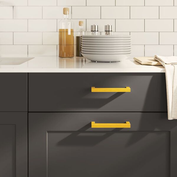 vidaXL Kaapin kahvat 20 kpl kulta 128 mm ruostumaton ter&auml;s