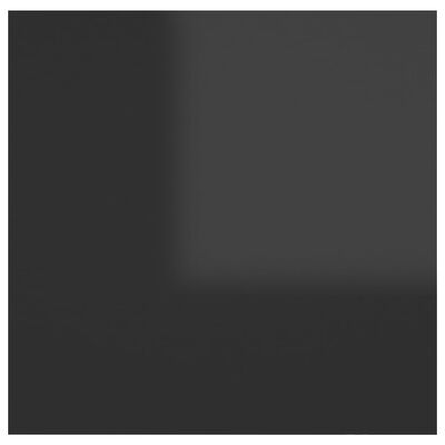 vidaXL Yöpöytä korkeakiilto musta 30,5x30x30 cm lastulevy
