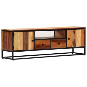 vidaXL TV-taso 120x30x40 cm kierr&auml;tetty puu ja ter&auml;s