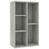 vidaXL Kirjahylly/senkki betoninharmaa 50x25x80 cm tekninen puu