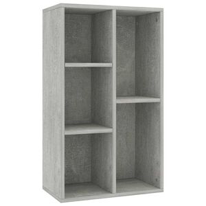 vidaXL Kirjahylly/senkki betoninharmaa 50x25x80 cm tekninen puu