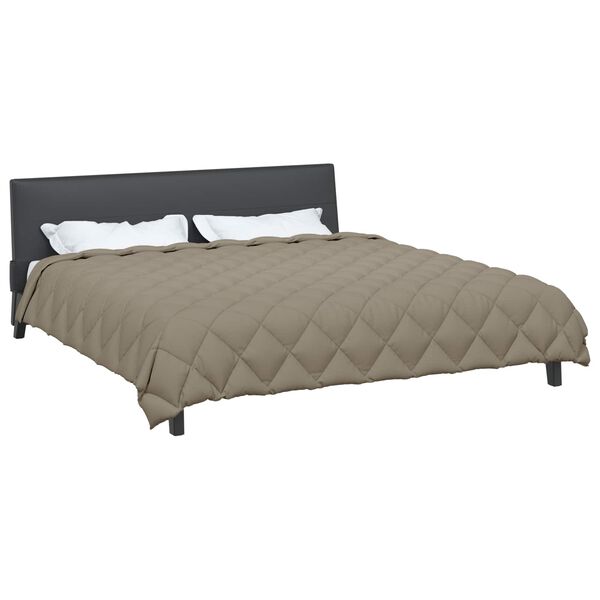 vidaXL Talvityyny Vaaleanharmaa 200 x 220 cm Mikrokuitu