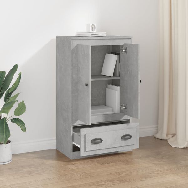 vidaXL Kaappi betoninharmaa 60x35,5x103,5 cm tekninen puu