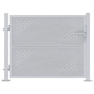 vidaXL Puutarhaportti lukkoon Hopea 85 x 70 cm Ruostumaton ter&auml;s