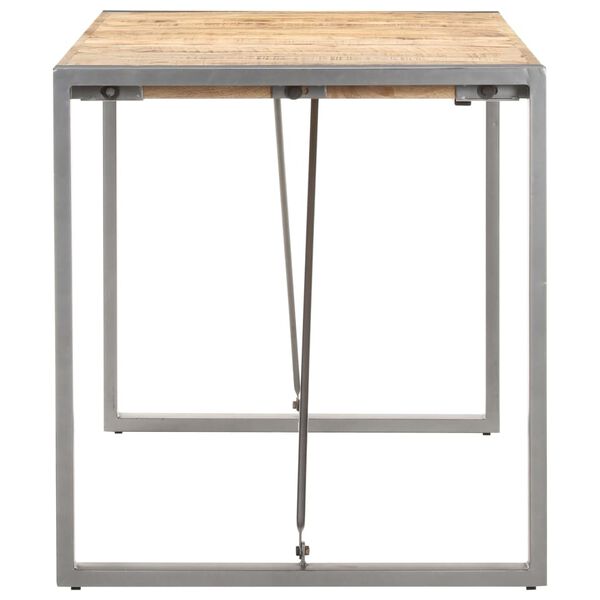 vidaXL Ruokapöytä 140x70x75 cm täysi karkea mangopuu